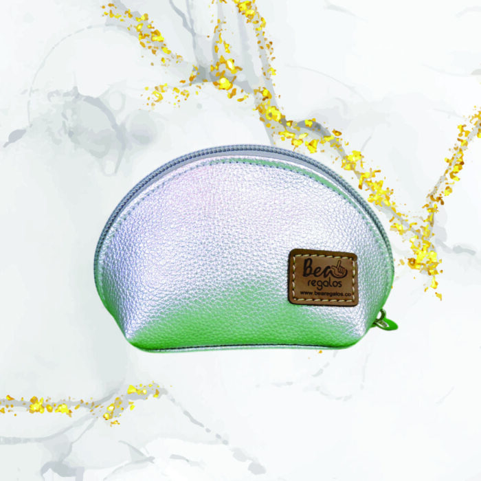 Monedero Esencia cuero sintético Mini Plata Aura