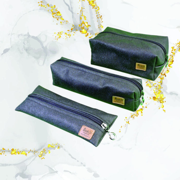 TRIO ATELIER CUERO SINTÉTICO NOCHE BRILLANTE