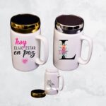 Mug Premium Tapa Dorada o Plata 11 OZ